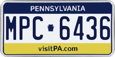 PA license plate MPC6436
