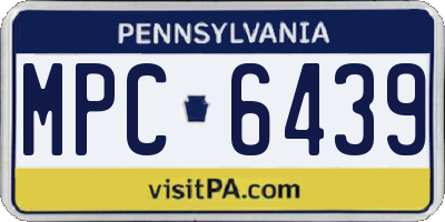 PA license plate MPC6439