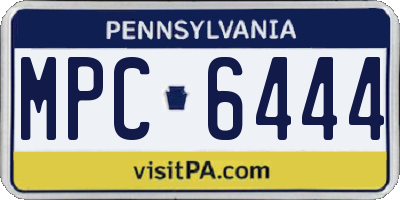 PA license plate MPC6444