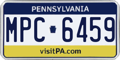 PA license plate MPC6459