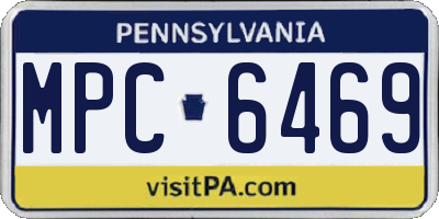 PA license plate MPC6469