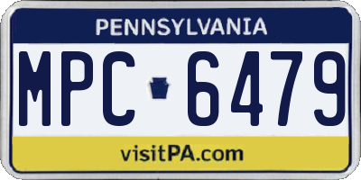 PA license plate MPC6479