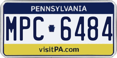 PA license plate MPC6484