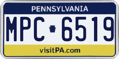 PA license plate MPC6519