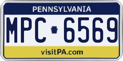 PA license plate MPC6569