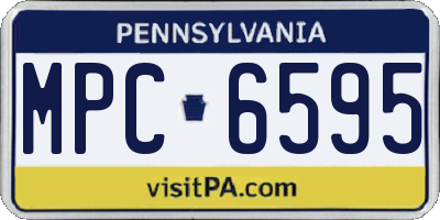 PA license plate MPC6595