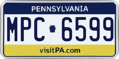 PA license plate MPC6599