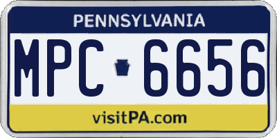 PA license plate MPC6656