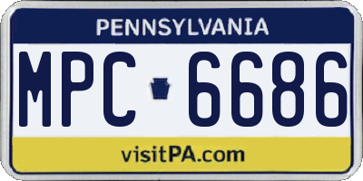 PA license plate MPC6686