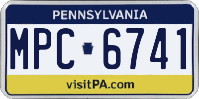 PA license plate MPC6741