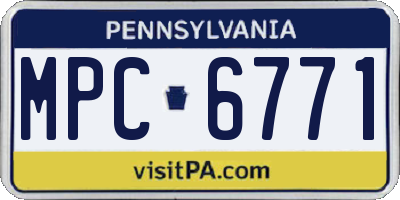 PA license plate MPC6771