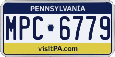 PA license plate MPC6779