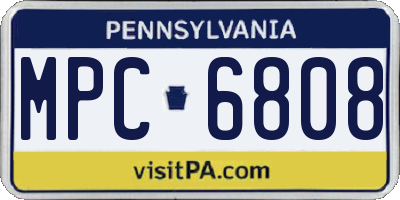 PA license plate MPC6808