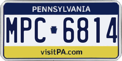 PA license plate MPC6814