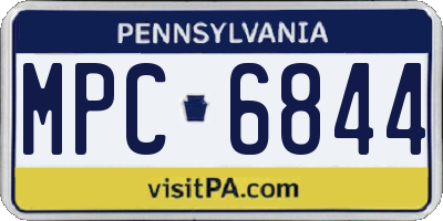 PA license plate MPC6844