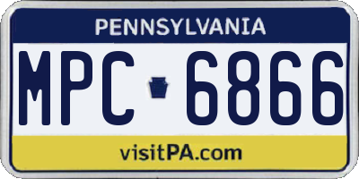 PA license plate MPC6866