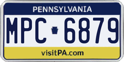 PA license plate MPC6879