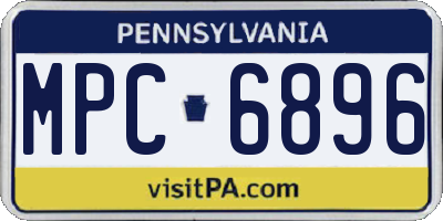 PA license plate MPC6896