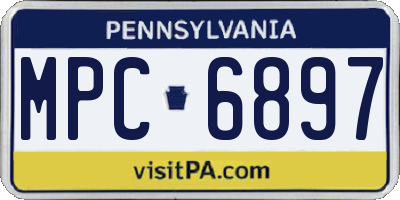 PA license plate MPC6897