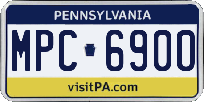 PA license plate MPC6900