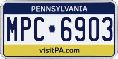 PA license plate MPC6903