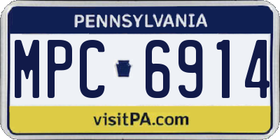 PA license plate MPC6914