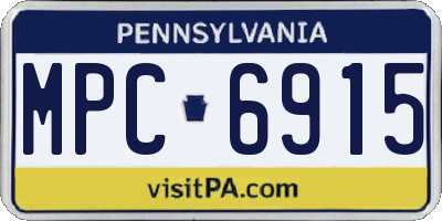PA license plate MPC6915