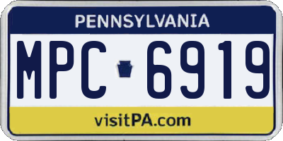 PA license plate MPC6919
