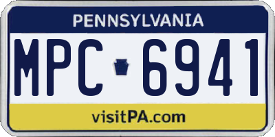 PA license plate MPC6941