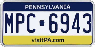 PA license plate MPC6943