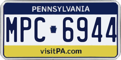PA license plate MPC6944