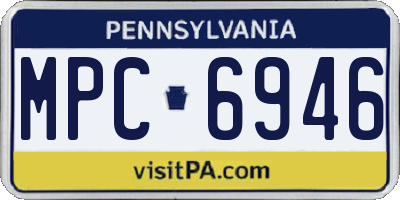PA license plate MPC6946