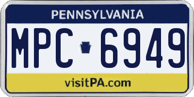 PA license plate MPC6949