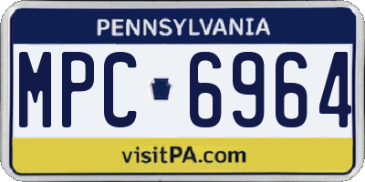 PA license plate MPC6964
