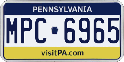 PA license plate MPC6965