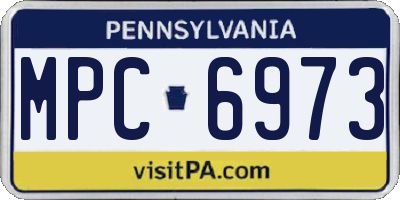 PA license plate MPC6973