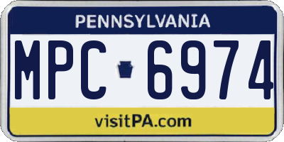 PA license plate MPC6974