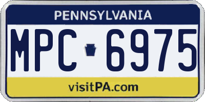 PA license plate MPC6975