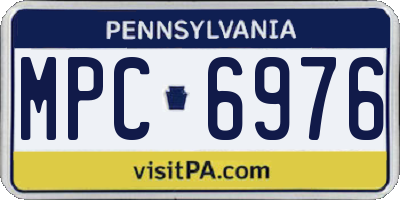 PA license plate MPC6976