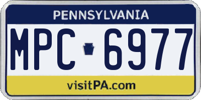 PA license plate MPC6977