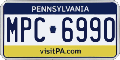 PA license plate MPC6990