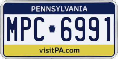 PA license plate MPC6991