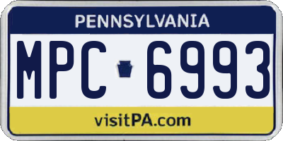 PA license plate MPC6993