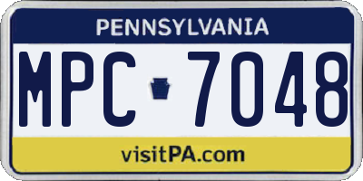 PA license plate MPC7048