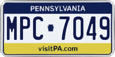 PA license plate MPC7049