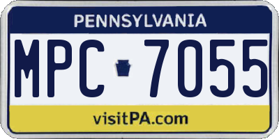 PA license plate MPC7055