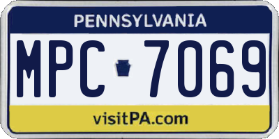 PA license plate MPC7069