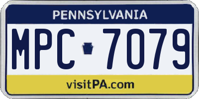 PA license plate MPC7079
