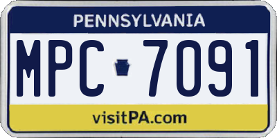 PA license plate MPC7091