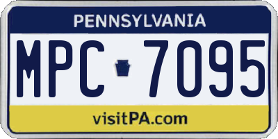 PA license plate MPC7095